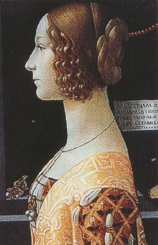 Sandro Botticelli Domenico Ghirlandaio,Portrait of Giovanna Tornabuoni (mk36) Sweden oil painting art